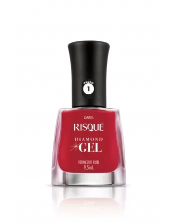 RISQUE DIAMOND GEL CREMOSO VERMELHO RUBI 6x9,5ml - COMERCIAL