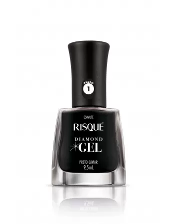 RISQUE DIAMOND GEL CREMOSO PRETO CAVIAR 6x9,5ml - COMERCIAL