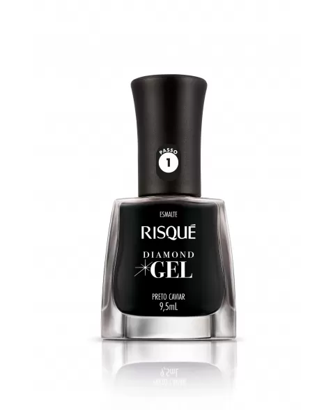 RISQUE DIAMOND GEL CREMOSO PRETO CAVIAR 6x9,5ml - COMERCIAL