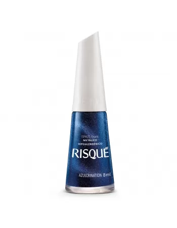 RISQUE ESMALTE METÁLICO AZULCRINATION 8ml - COMERCIAL