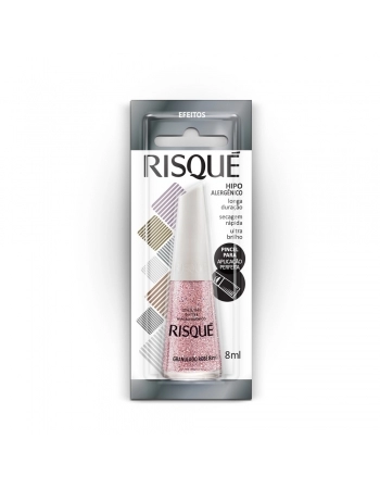 RISQUE ESMALTE GLITER ROSE 6X8ML - BLISTER