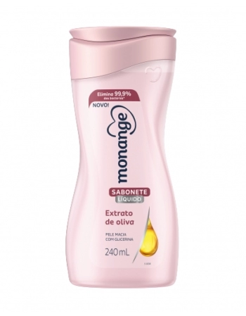 MONANGE SABONETE LÍQUIDO EXTRATO DE OLIVA 240ml