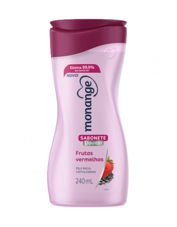 MONANGE SABONETE LÍQUIDO FRUTAS VERM 240ml