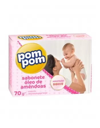 POMPOM SABONETE INFANTIL ÓLEO AMÊNDOAS 70g