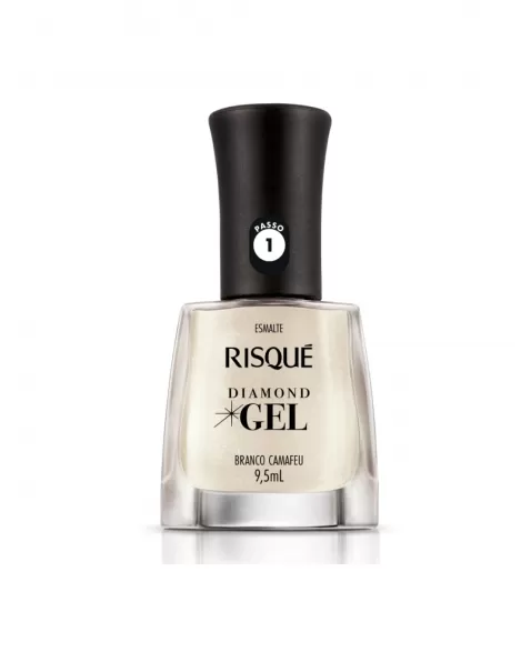 RISQUE DIAMOND GEL CREMOSO BRANCO CAMAFEU 6x9,5ml - COMERCIAL