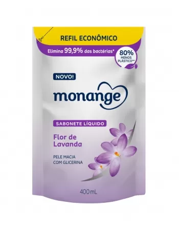 MONANGE SABONETE LIQUIDO REFIL FLOR DE LAVANDA 6X400ML (6)