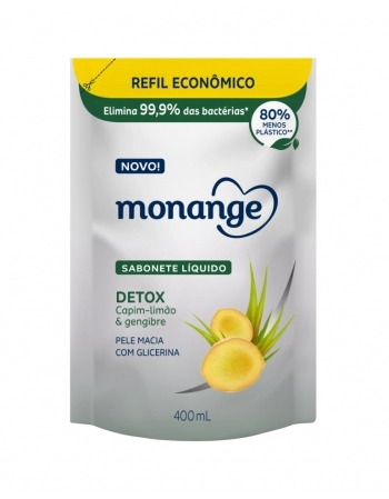 MONANGE SABONETE LIQUIDO REFIL DETOX 6X400ML (6)