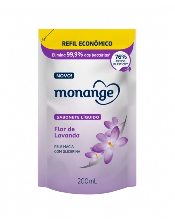 MONANGE SABONETE LIQUIDO REFIL FLOR DE LAVANDA 12X200ML (12)