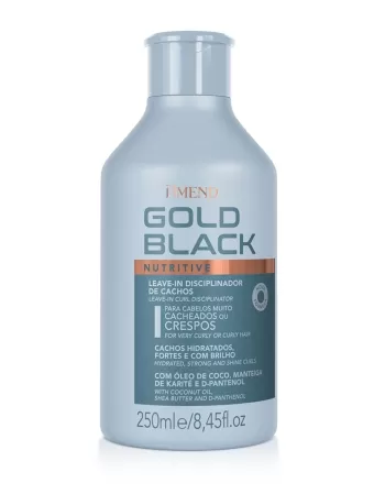 GOLD BLACK LEAVE-IN CACHOS NUTRITIVO 250ML (10)