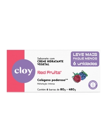 CLOY SABONETE CR HIDR RED FRUITS 6X80G (12)