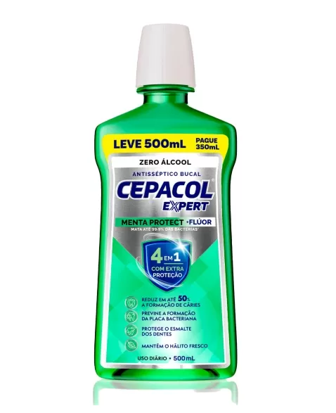 CEPACOL MENTA PROT S/ALCOOL L500P350ML (12)