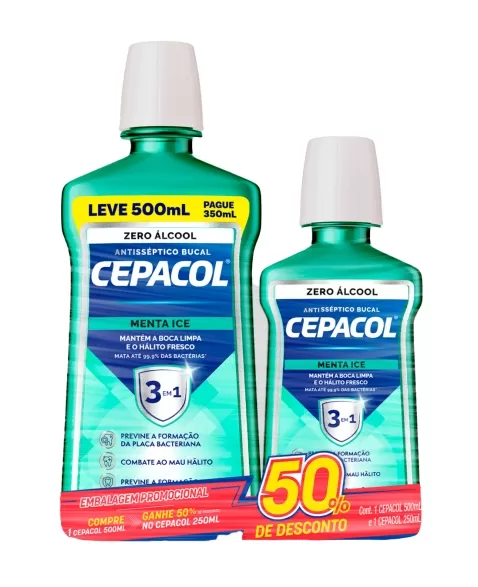 CEPACOL KIT MENTA ICE S/ALCOOL 750ML (6)