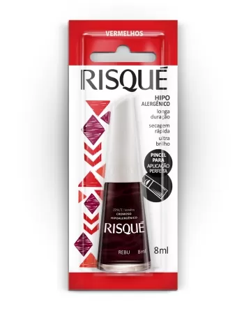 RISQUE ESMALTE CREMOSO REBU 8ml - BLISTER