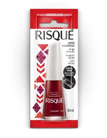RISQUE ESMALTE CREMOSO CARMIM - BLISTER