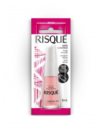 RISQUE ESMALTE ROSA CONDESSA 8ml - BLISTER
