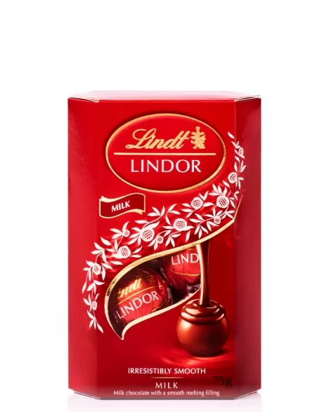 LINDT LINDOR CORNET LEITE 75G (80)