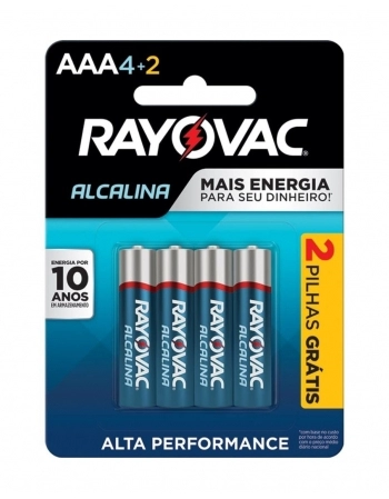 RAY PILHA ALC L6P4 AAA CART C/6 (24)