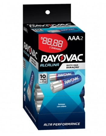 RAYOVAC PILHA ALCALINA TUBES AAA CARTELA COM 32