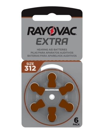 RAYOVAC PILHA AUDITIVA TAM312 CARTELA COM 6