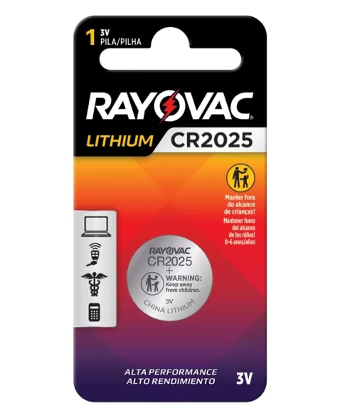 RAYOVAC PILHA ELETRÔNICA CR2025 CARTELA COM 1