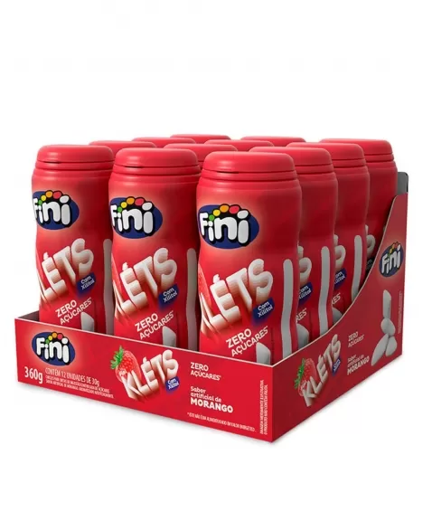 FINI KLETS MORANGO DISPLAY 12X30G (72)