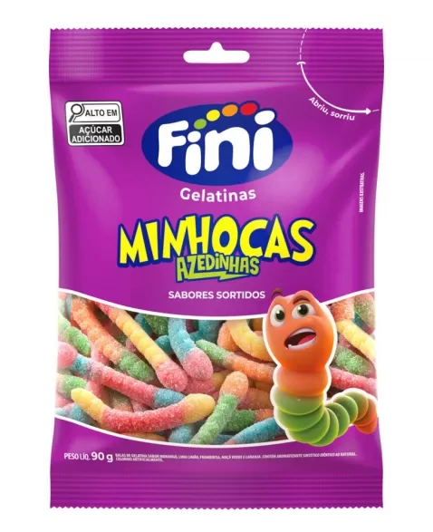 FINI GELATINAS MINHOCAS CÍTRICAS 90G (12)