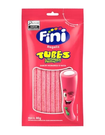 FINI TUBES MORANGO CÍTRICO 80G (12)