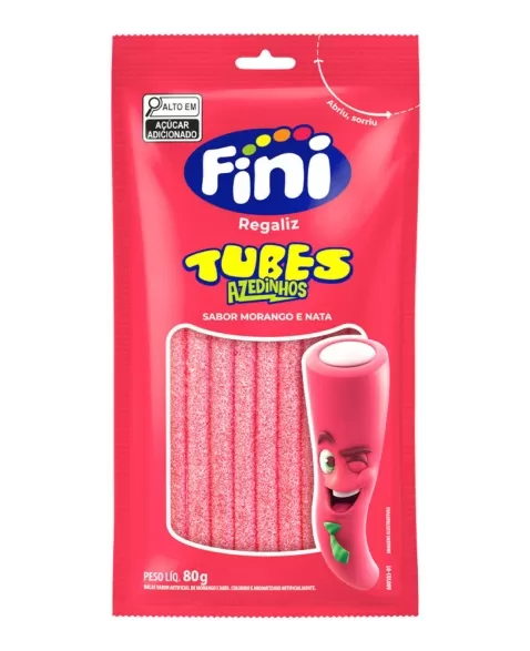 FINI TUBES MORANGO CÍTRICO 80g