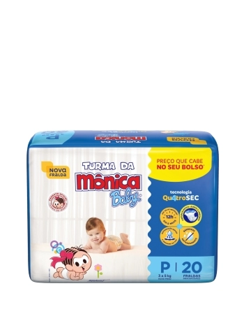 TURMA DA MÔNICA BABY FRALDA JUMBINHO P 20UN (8)
