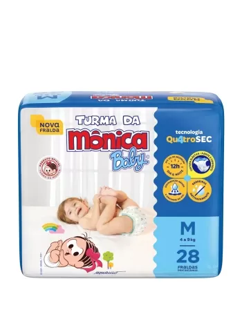 TURMA DA MÔNICA BABY FRALDA JUMBO M 28UN (6)