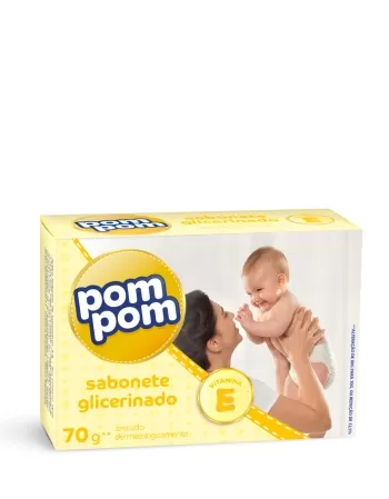 POMPOM SABONETE INFANTIL GLICERINADO 70GR (72)