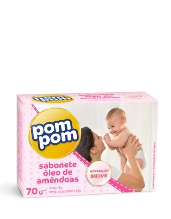 POMPOM SABONETE INFANTIL OLEO AMENDOAS 70GR (72)