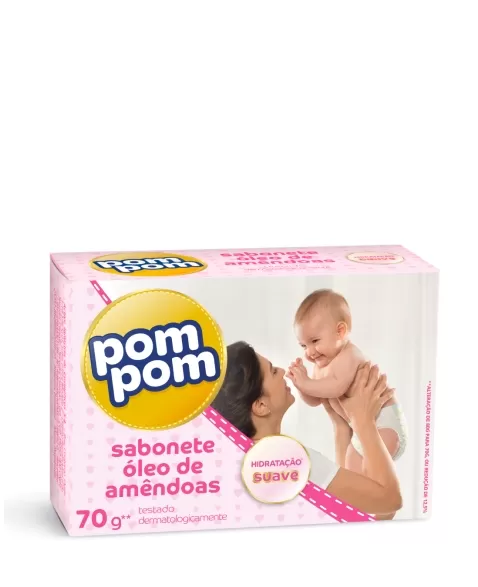 POMPOM SABONETE INFANTIL OLEO AMENDOAS 70GR (72)