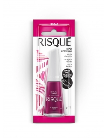 RISQUE ESMALTE CREMOSO LÉO MANDOU FLORES 8ml - BLISTER
