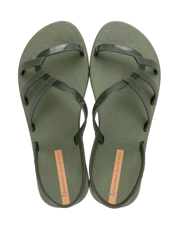 IPANEMA DIVERSA SANDALIA AD VERDE MILITAR/LARANJA BG738
