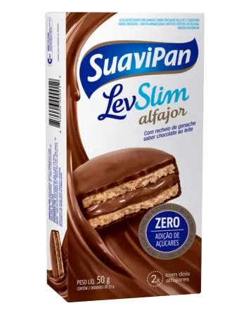 LEVSLIM ALFAJOR PACK CHOCOLATE AO LEITE 2X50G (12)