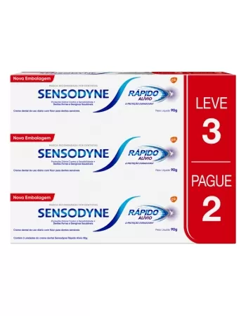 SENSODYNE KIT LV3PG2 RÁPIDO ALÍV 90G(12)