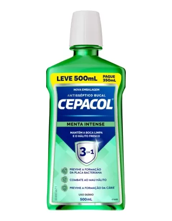 CEPACOL MENTA INTENSE C/ALCOOL L500P350ML (12)