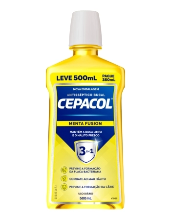 CEPACOL MENTA FUSION C/ALCOOL L500P350ML (12)