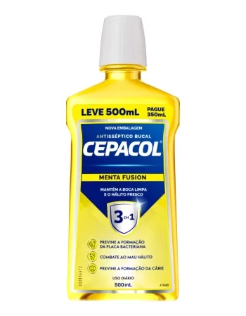 CEPACOL MENTA FUSION C/ALCOOL L500P350ML (12)