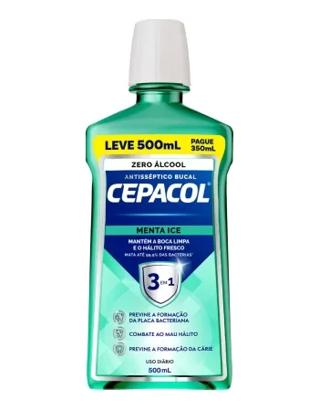 CEPACOL MENTA ICE S/ALCOOL L500P350ML (12)