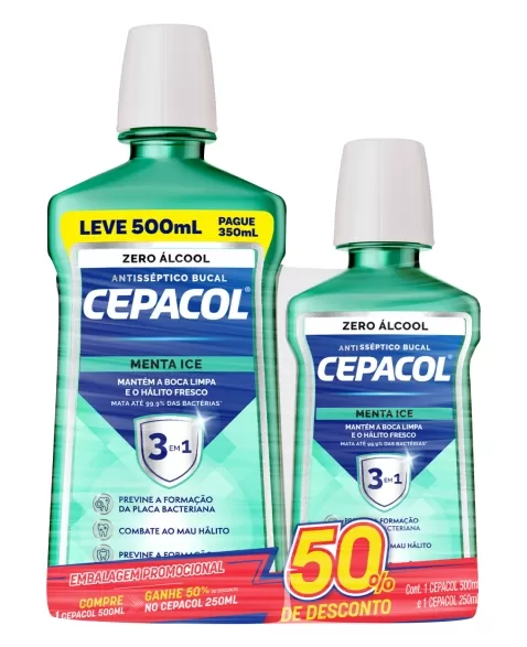 CEPACOL KIT MENTA ICE S/ALCOOL 750ML (6)