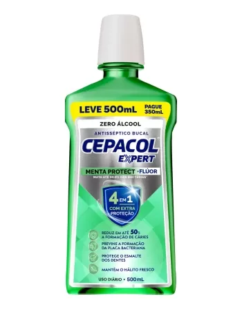 CEPACOL EXPERT MENTA PROTECT S/ALCOOL L500P350ML (12)