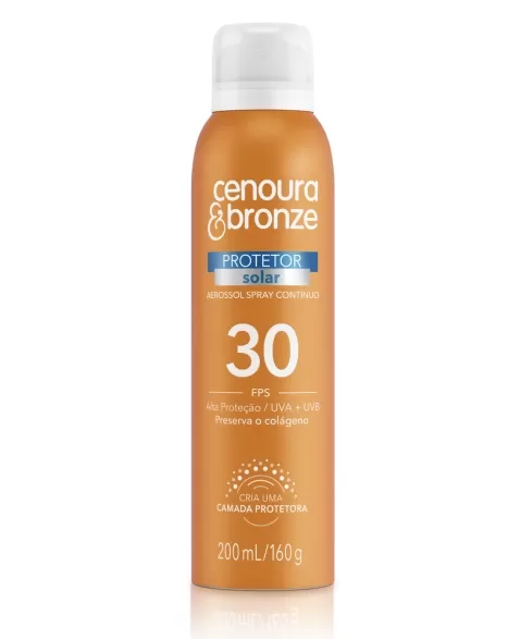 CENOURA & BRONZE PROT SOLAR AERO FPS30 NVE 200ML (12)