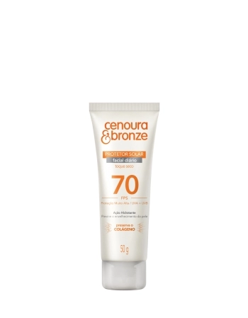 CENOURA & BRONZE PROTETOR SOLAR FACIAL FPS70 50g