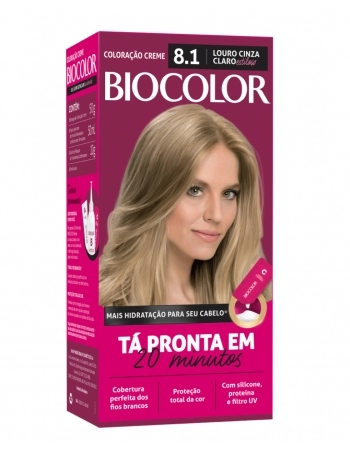 BIOCOLOR 8.1 LOURO ACINZENTADO EST MINI (12)