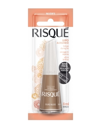 RISQUE BL ESM MET OURO NUDE 6X8ML (144)