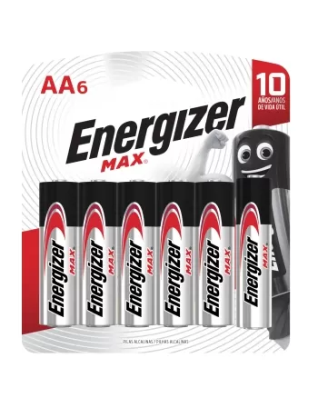 ENERGIZER PILHA ALC MAX AA6 48 CART 6 (288)