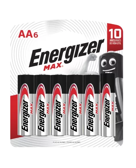 ENERGIZER PILHA ALC MAX AA6 48 CART 6 (288)