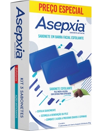 ASEPXIA ESFOLIANTE SABONETE BARRA KIT C/3UN 80G (7)